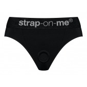 Черные трусики для насадок Heroine Lingerie Harness - size XL - Strap-on-me - купить с доставкой в Батайске