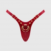 Красный пояс для фиксации насадок Strap-On-Me Leatherette Harness Fabulous - Strap-on-me - купить с доставкой в Батайске