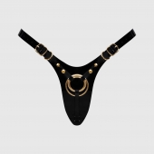 Черный пояс для фиксации насадок Strap-On-Me Leatherette Harness Fabulous - Strap-on-me - купить с доставкой в Батайске