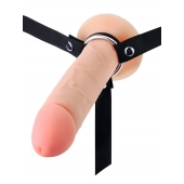 Мужской полый страпон на регулируемых ремешках - 22 см. - Sex Expert - купить с доставкой в Батайске