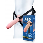 Мужской полый страпон на регулируемых ремешках - 22 см. - Sex Expert - купить с доставкой в Батайске