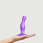 Фиолетовая насадка Strap-On-Me Dildo Plug Curvy size S - Strap-on-me - купить с доставкой в Батайске