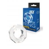 Прозрачное эрекционное кольцо в форме гайки - Sex Expert - в Батайске купить с доставкой
