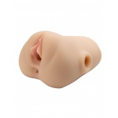 Телесный мастурбатор с вибрацией Double Pounder Vibrating Squeeze Stroker - Pipedream - в Батайске купить с доставкой