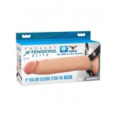 Телесный пустотелый фаллопротез 9’’ Hollow Silicone Strap-On - 24,1 см. - Pipedream - купить с доставкой в Батайске