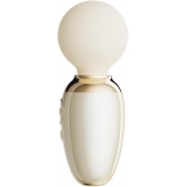 Бежевый мини-вибратор с функцией нагрева Ava - Zalo