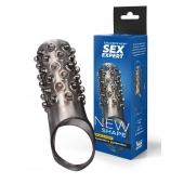 Дымчатая насадка на пенис с выпуклостями - 12 см. - Sex Expert - в Батайске купить с доставкой