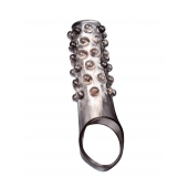 Дымчатая насадка на пенис с выпуклостями - 11 см. - Sex Expert - в Батайске купить с доставкой