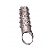 Дымчатая насадка на пенис с шипами и выпуклостями - 12 см. - Sex Expert - в Батайске купить с доставкой