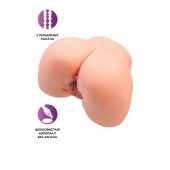 Телесный мастурбатор в форме попки с 2 любовными входами - No Name - в Батайске купить с доставкой