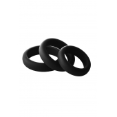 Набор из 3 черных эрекционных колец Smooth Silicone Cockring Pack - Dream Toys - в Батайске купить с доставкой