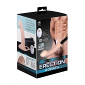 Телесный полый страпон с вибрацией Erection Agents - 24,1 см. - NMC - купить с доставкой в Батайске