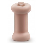 Телесный люминесцентный двусторонний мастурбатор Tasha - Blush Novelties - в Батайске купить с доставкой