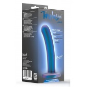 Синяя насадка с гладкой поверхностью Surrender 5.75 Inch Intermediate Pegging Dildo - 14,6 см. - Blush Novelties - купить с доставкой в Батайске