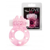 Розовое эрекционное виброкольцо в форме зайчика - 1137 - в Батайске купить с доставкой