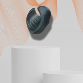 Серый сквозной мастурбатор с вибрацией Manwan Starter - Manwan - в Батайске купить с доставкой