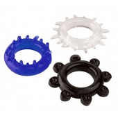 Набор из 3 эрекционных колец разного цвета и рельефа - Boys of Toys - в Батайске купить с доставкой