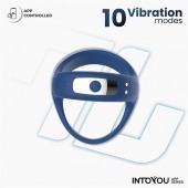 Синее интерактивное эрекционное виброкольцо Rank - Intoyou - в Батайске купить с доставкой