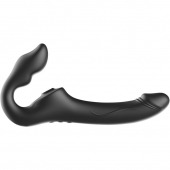 Черный безремневой страпон с 3 моторами - Ibiza - купить с доставкой в Батайске