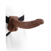 Полый мужской фаллопротез Hollow Strap-On with Balls - 24 см. - Pipedream - купить с доставкой в Батайске
