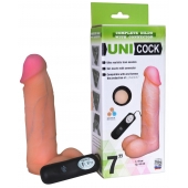 Фаллическая насадка Харнесс UNICOCK 7  с вибрацией - 19 см. - LOVETOY (А-Полимер) - купить с доставкой в Батайске