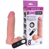Фаллическая насадка Харнесс UNICOCK 8  с вибрацией - 20 см. - LOVETOY (А-Полимер) - купить с доставкой в Батайске