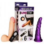 Вибрострапон с двумя насадками UniStrap - 18 и 18 см. - LOVETOY (А-Полимер) - купить с доставкой в Батайске