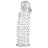 Прозрачная насадка на половой член с закрытой головкой и шипами - 12,5 см. - ToyFa - в Батайске купить с доставкой