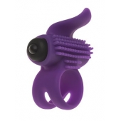 Эрекционное кольцо с подхватом мошонки и стимуляцией клитора Bullet Lastic Ring - Adrien Lastic - в Батайске купить с доставкой