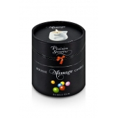 Массажная свеча с ароматом бубль-гума Bougie de Massage Gourmande Bubble Gum - 80 мл. - Plaisir Secret - купить с доставкой в Батайске