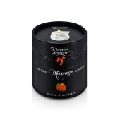 Массажная свеча с ароматом клубники Bougie de Massage Gourmande Fraise - 80 мл. - Plaisir Secret - купить с доставкой в Батайске