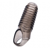 Дымчатая насадка с рёбрышками и подхватом мошонки ToyFa XLover - 12,5 см. - ToyFa - в Батайске купить с доставкой