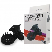 Чёрное эрекционное виброкольцо Sweet Ring с дельфинчиком - Baile - в Батайске купить с доставкой