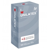 Презервативы с рёбрами Unilatex Ribbed - 12 шт. + 3 шт. в подарок - Unilatex - купить с доставкой в Батайске