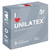 Презервативы с рёбрами Unilatex Ribbed - 3 шт. - Unilatex - купить с доставкой в Батайске