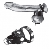 Утяжка для мошонки и пениса Cock Ring With 1  Ball Stretcher And Optional Weight Ring - BlueLine - купить с доставкой в Батайске