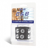 Ремень на член и мошонку 1.5  Cock Ring With Ball Strap - BlueLine - купить с доставкой в Батайске