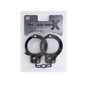 Чёрные наручники из листового металла BONDX METAL CUFFS BLACK - Dream Toys - купить с доставкой в Батайске