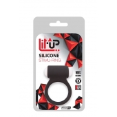 Чёрное эрекционное виброкольцо LIT-UP SILICONE STIMU RING 3 BLACK - Dream Toys - в Батайске купить с доставкой