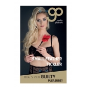 Пластиковая метелочка с красными пёрышками Small Feather Tickler - 32 см. - Blush Novelties - купить с доставкой в Батайске