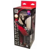 Пояс харнесс премиум класса WOMAN SIMPLEX(S) с 3 черными насадками - LOVETOY (А-Полимер) - купить с доставкой в Батайске