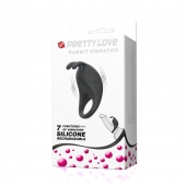 Чёрное эрекционное кольцо с вибрацией Rabbit Vibrator - Baile - в Батайске купить с доставкой