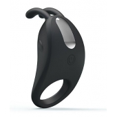 Чёрное эрекционное кольцо с вибрацией Rabbit Vibrator - Baile - в Батайске купить с доставкой