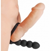Насадка для двойного проникновения Double Fun Cock Ring with Double Penetration Vibe - XR Brands - в Батайске купить с доставкой