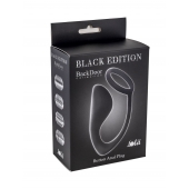 Чёрное эрекционное кольцо с анальной пробкой Button Anal Plug - Lola Games - в Батайске купить с доставкой