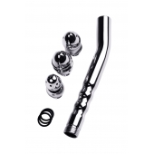 Металлический анальный душ с тремя насадками - ToyFa - купить с доставкой в Батайске