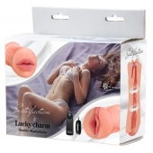 Двусторонний мастурбатор с вибропулей Satisfaction Lucky charm - Lola Games - в Батайске купить с доставкой