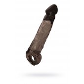 Чёрная насадка на пенис Tс подхватом - 19,5 см. - ToyFa - в Батайске купить с доставкой