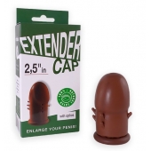 Коричневый латексный удлинитель пениса 2.5 in с шипиками - Sitabella - в Батайске купить с доставкой