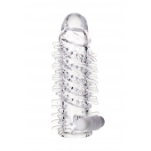 Насадка на пенис TOYFA A-Toys с вибропулей и шипами - 13,4 см. - A-toys - в Батайске купить с доставкой